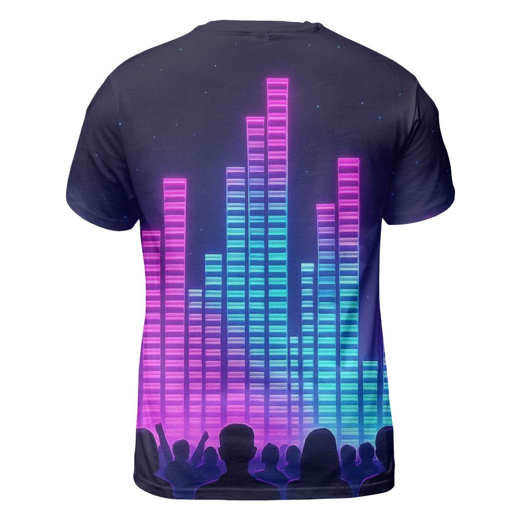 Neon Equalizer Skyline personalized full print shirts