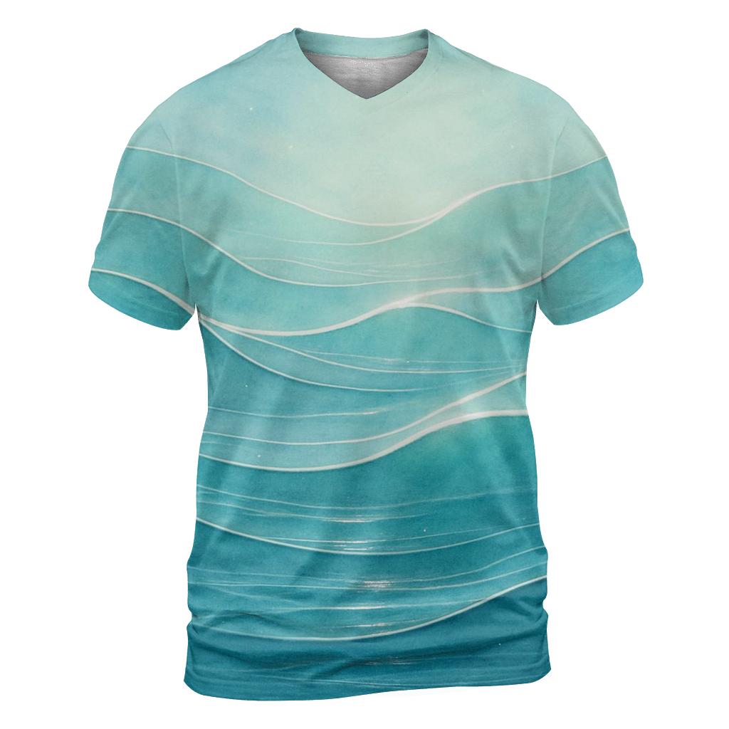 Serene Wave Of Light designer pattern shirts