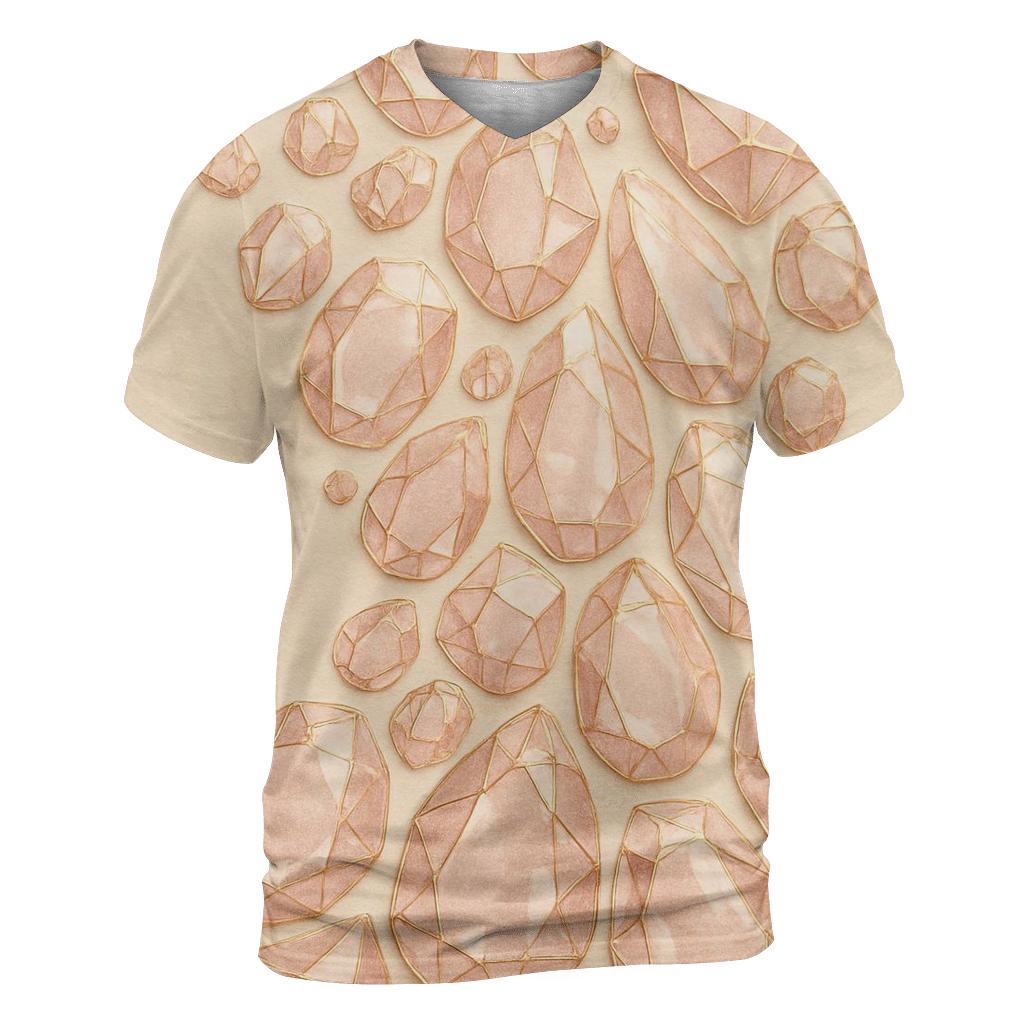 Rose Gold Gemfall personalized full print shirts