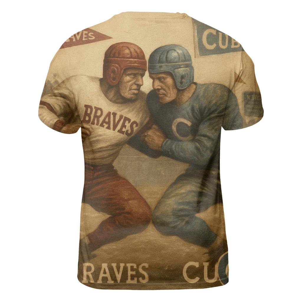 Retro Helmet Brawl statement graphic shirts