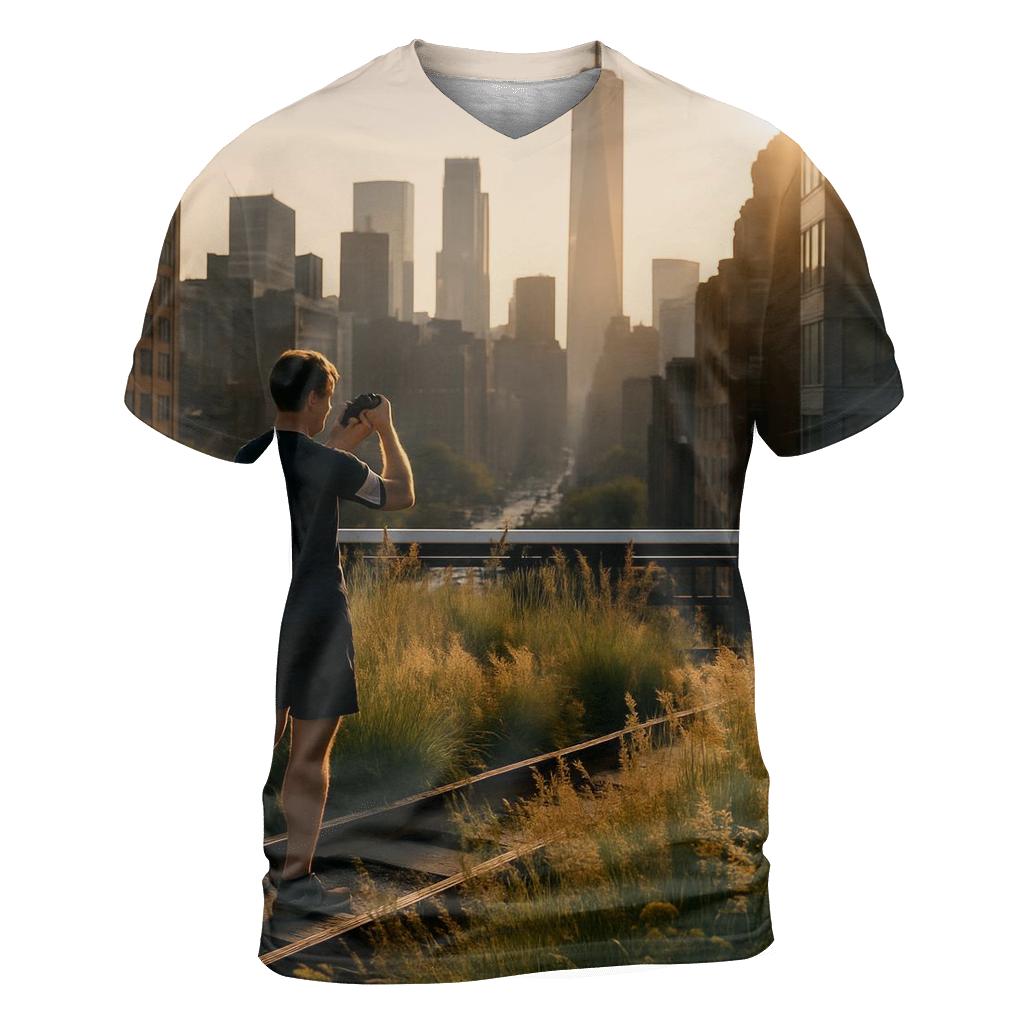 Sunrise From Highline Meadow designer pattern shirts