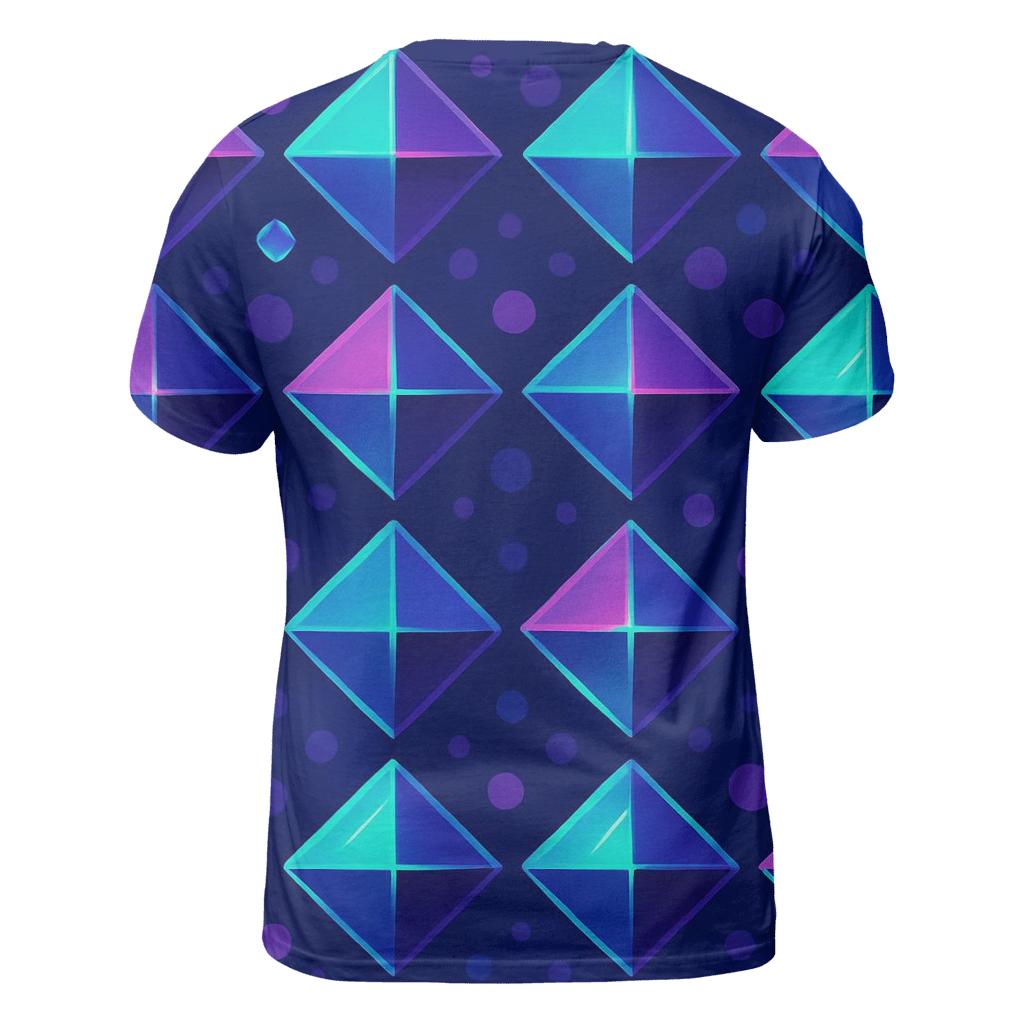 Disco Prism Grid vibrant all-over design tees