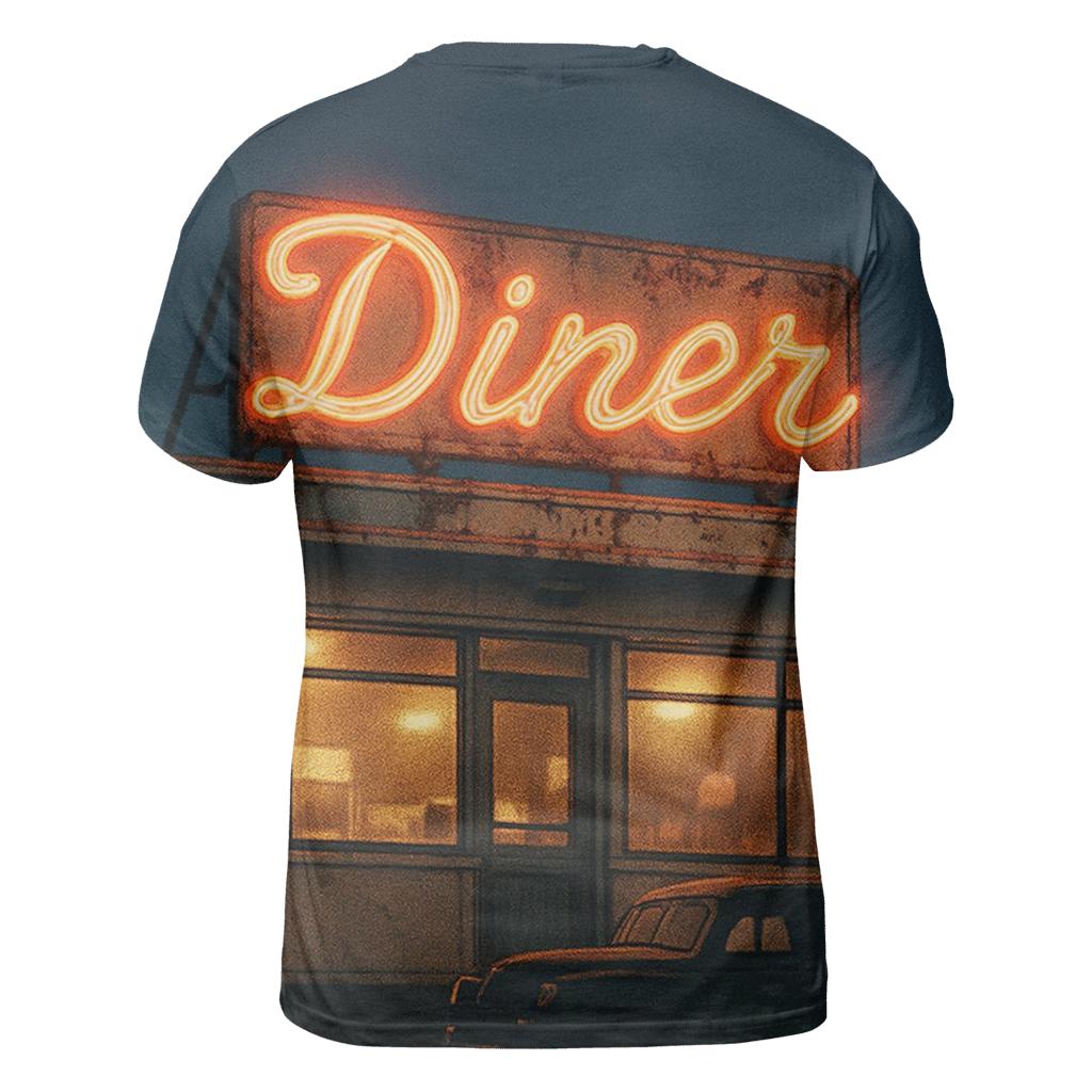 Diner Neon Evening Sign personalized full print shirts