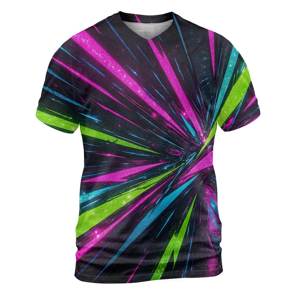 Electric Neon Prism Riot trendy printed shirt styles