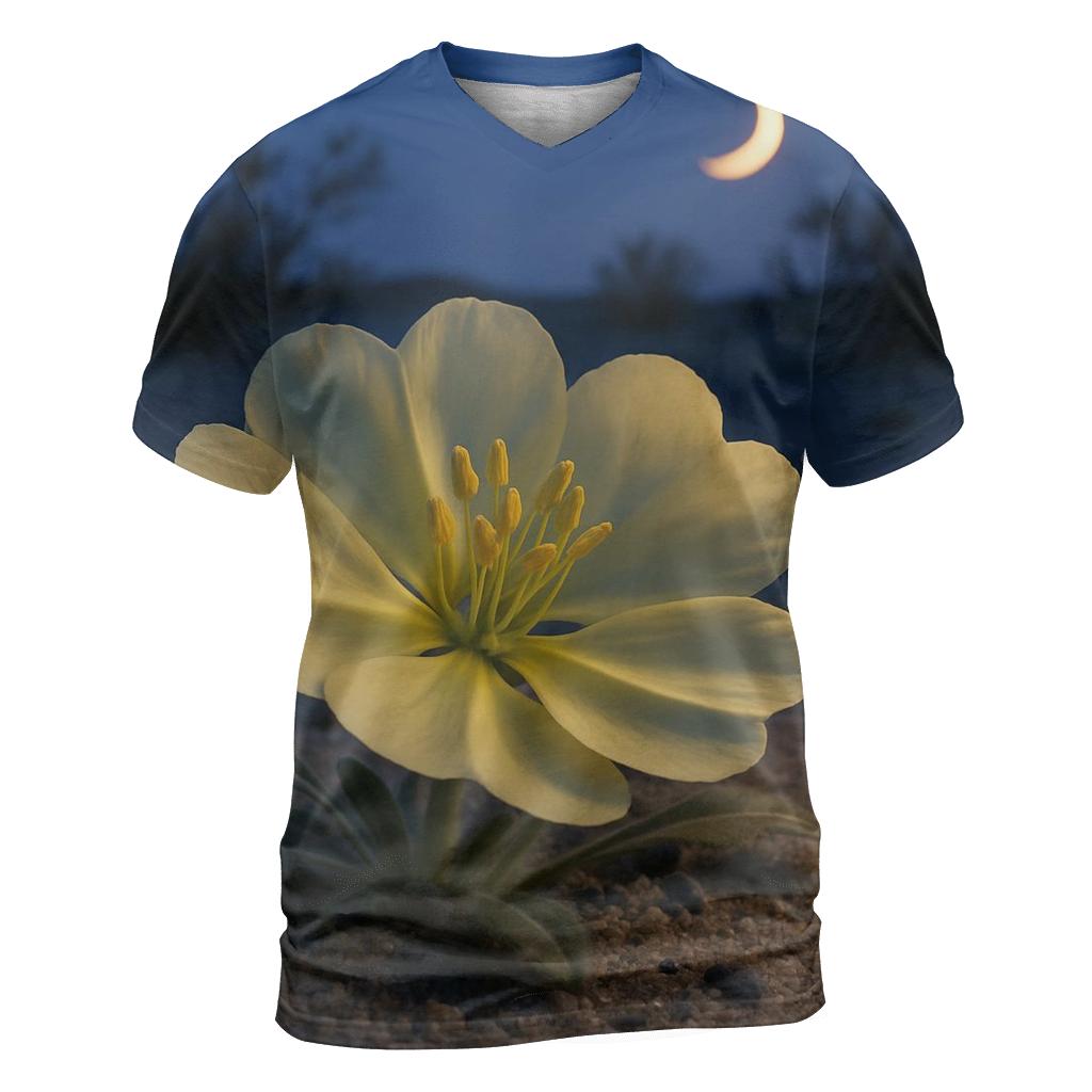 Desert Evening Bloom Crescent trendy printed shirt styles