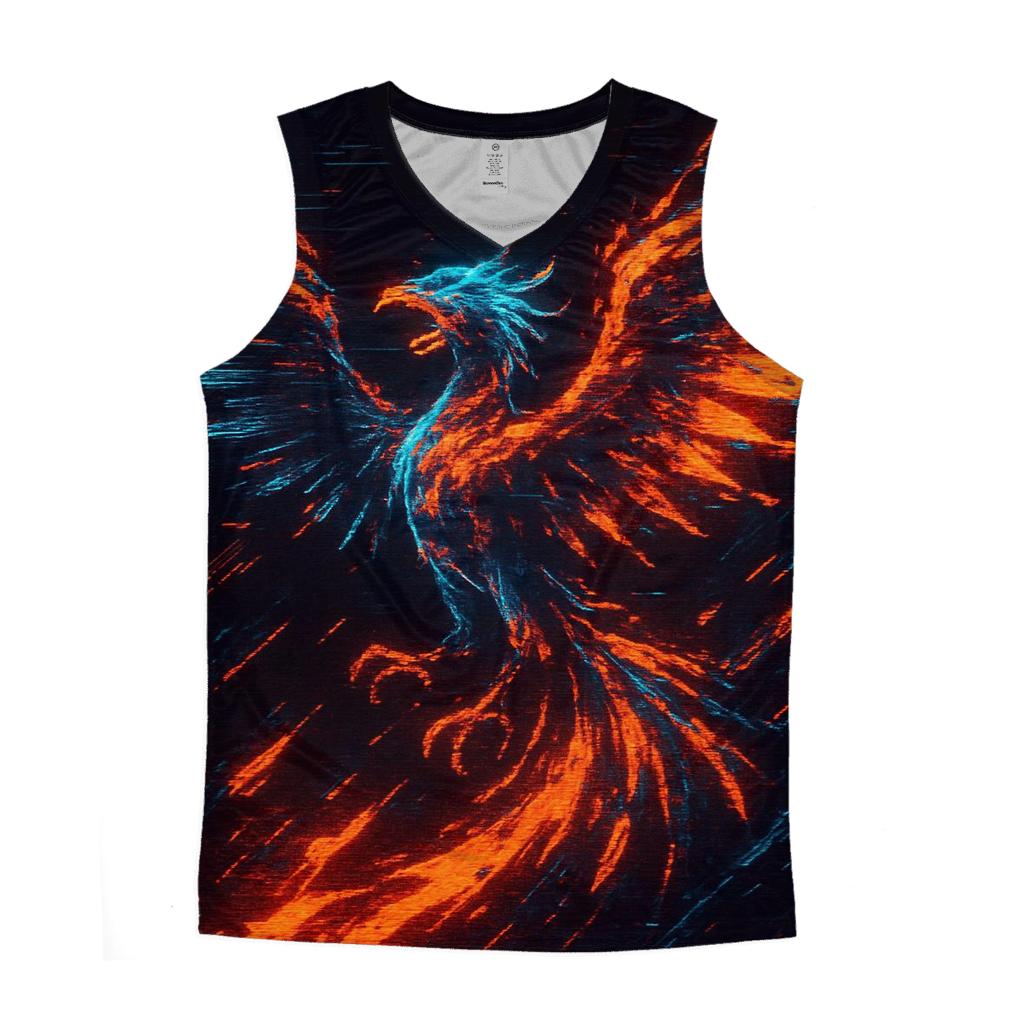 Arcade Glitch Phoenix stylish racerback tanks