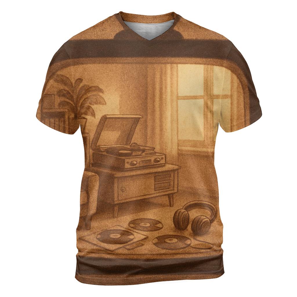 Retro TV Music Room personalized full print shirts