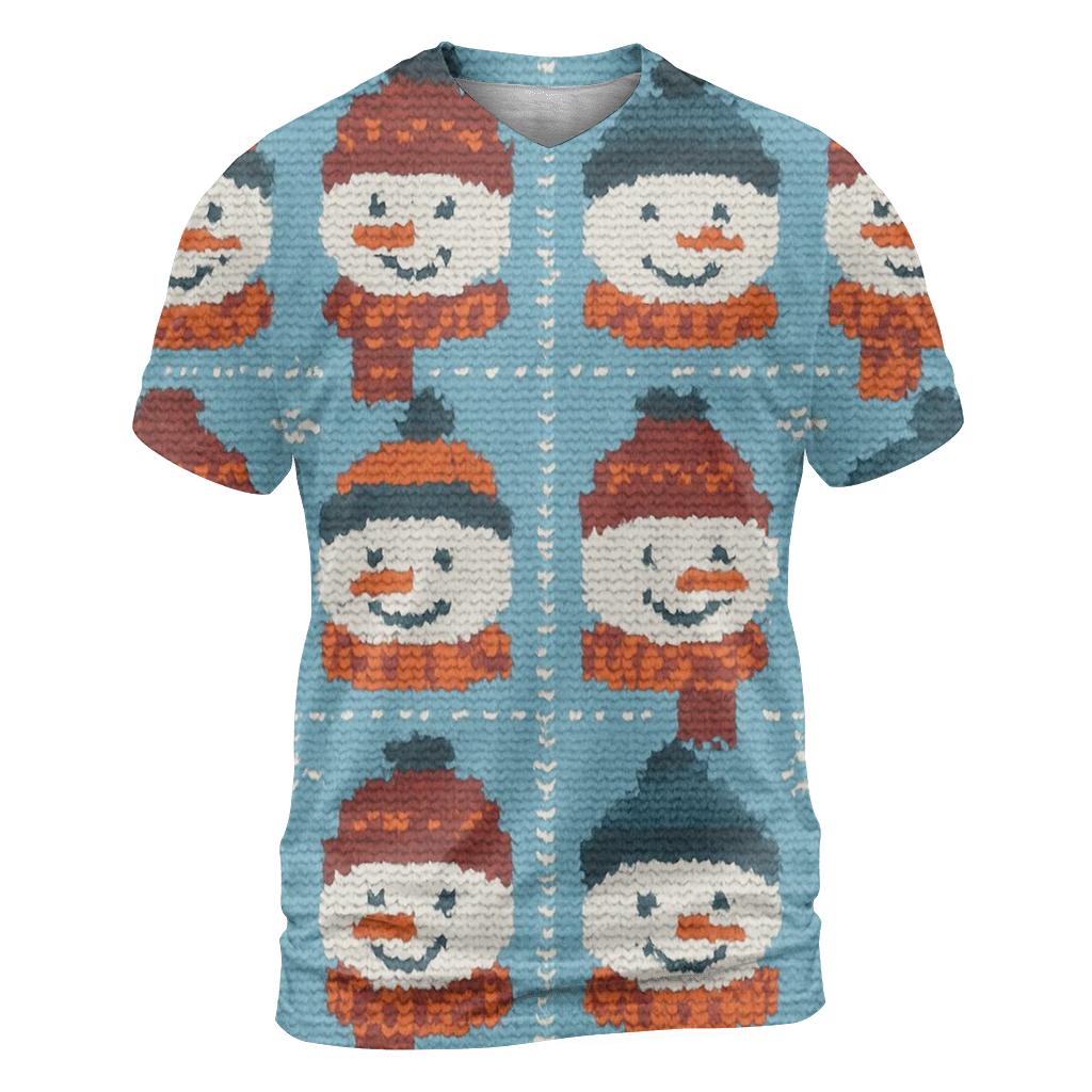Snowman Scarf Grid Design designer pattern shirts