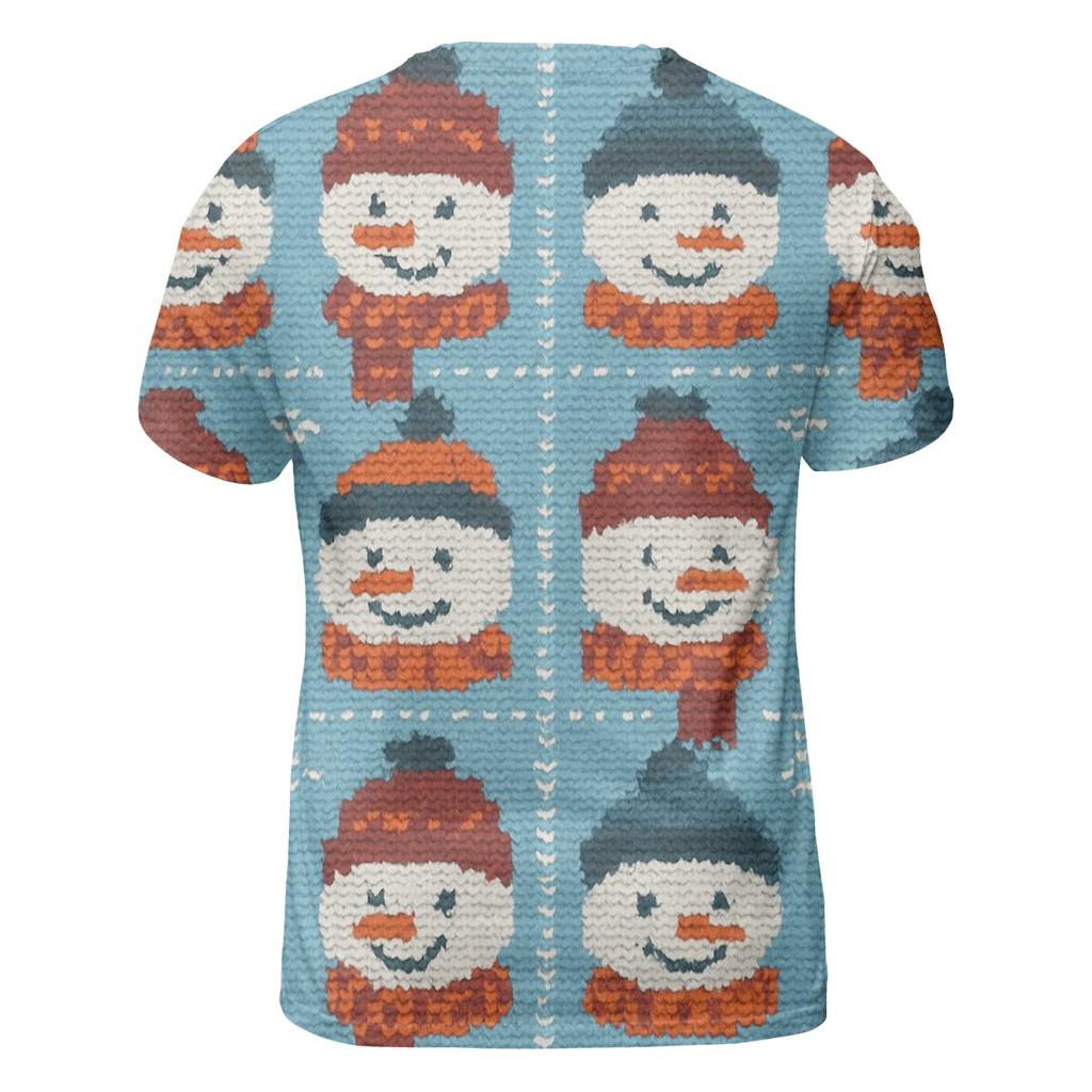 Snowman Scarf Grid Design designer pattern shirts