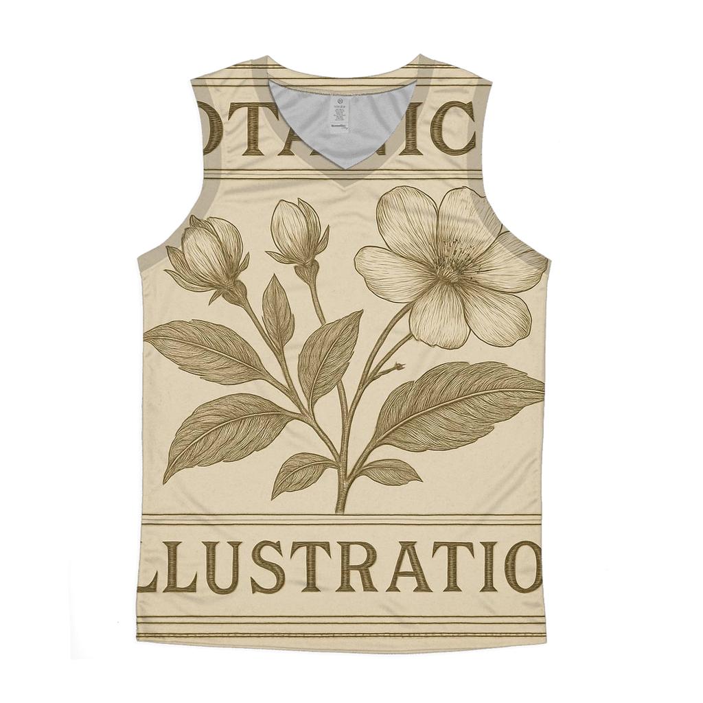 Vintage Botanical Label trendy fitted tank tops