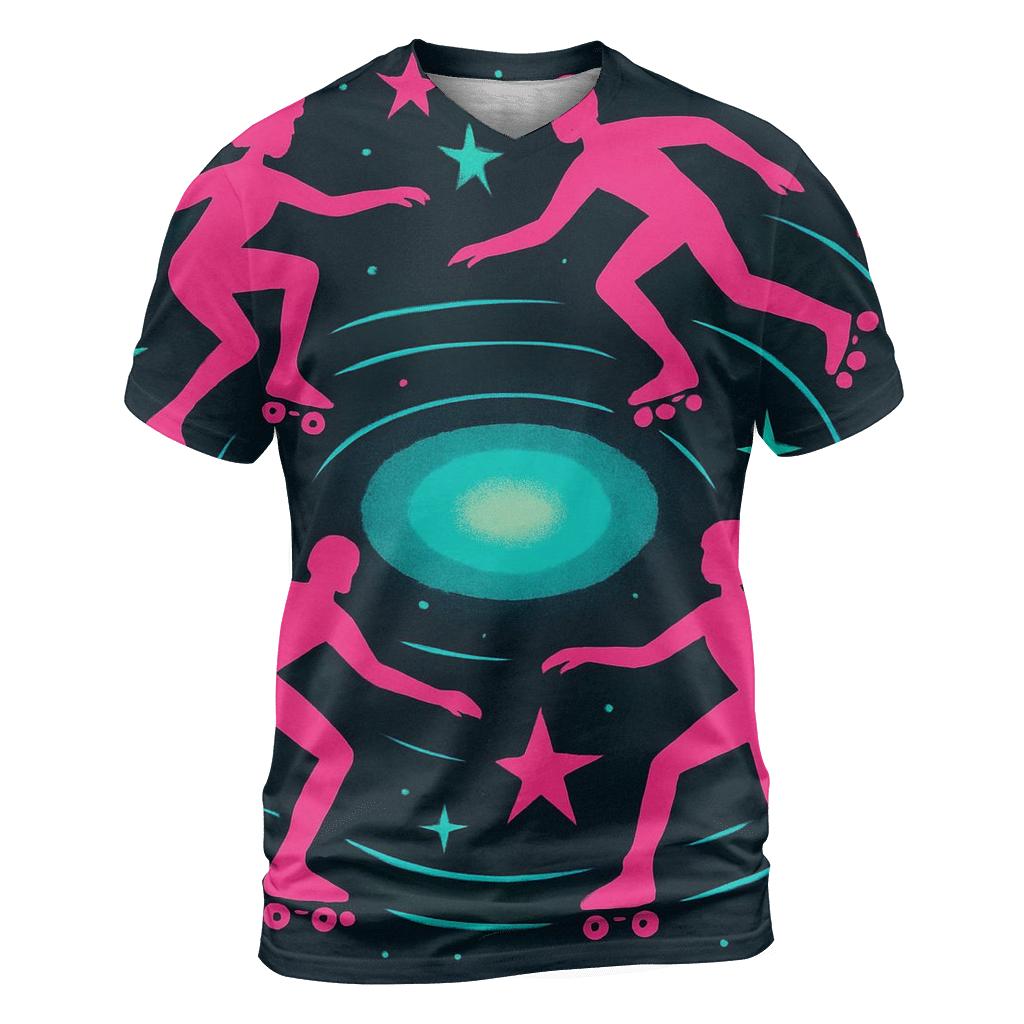 Cosmic Roller Rink designer pattern shirts