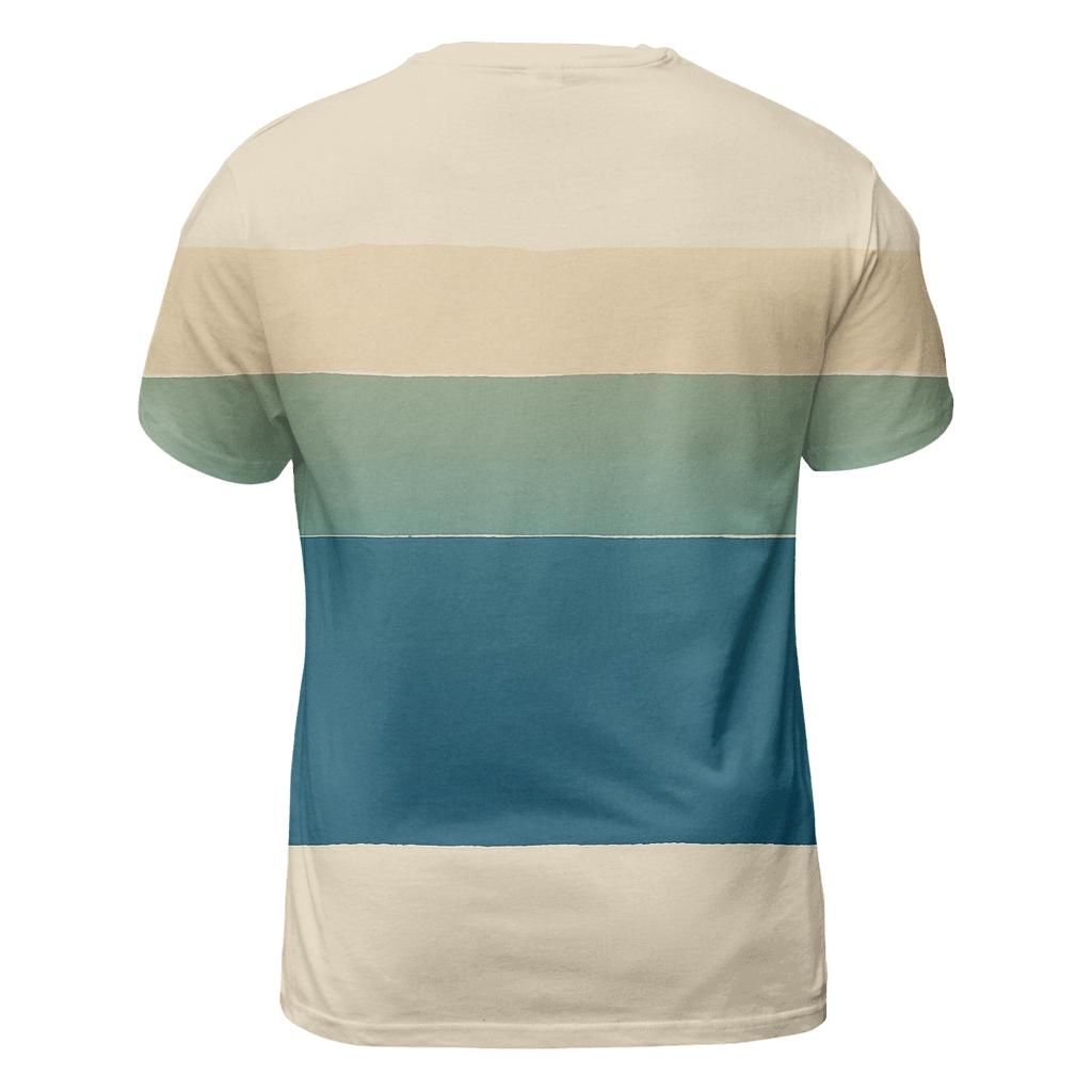 Horizon Lagoon Stripes vibrant all-over design tees