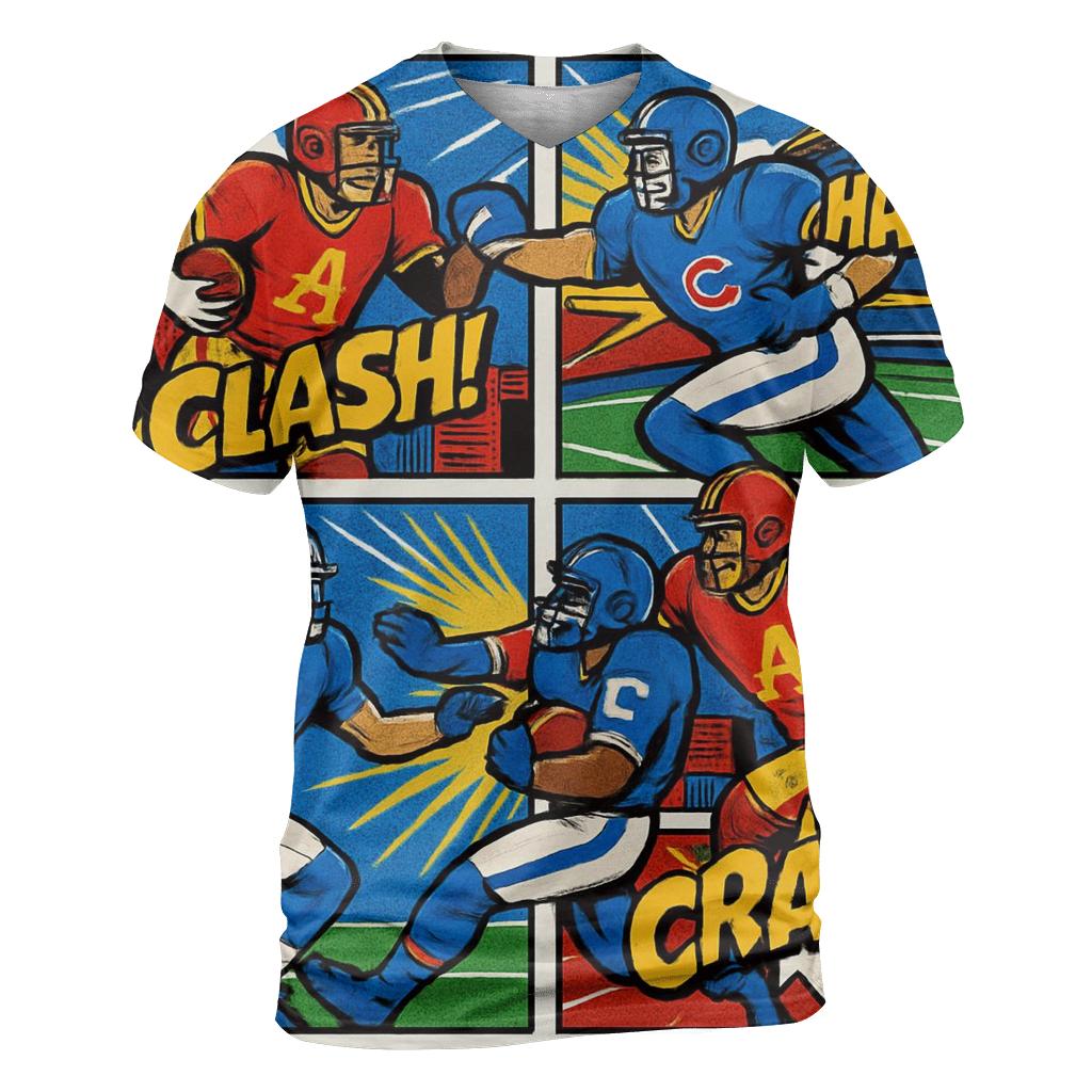 Comic Panel Rivalry artistic all-over print tops