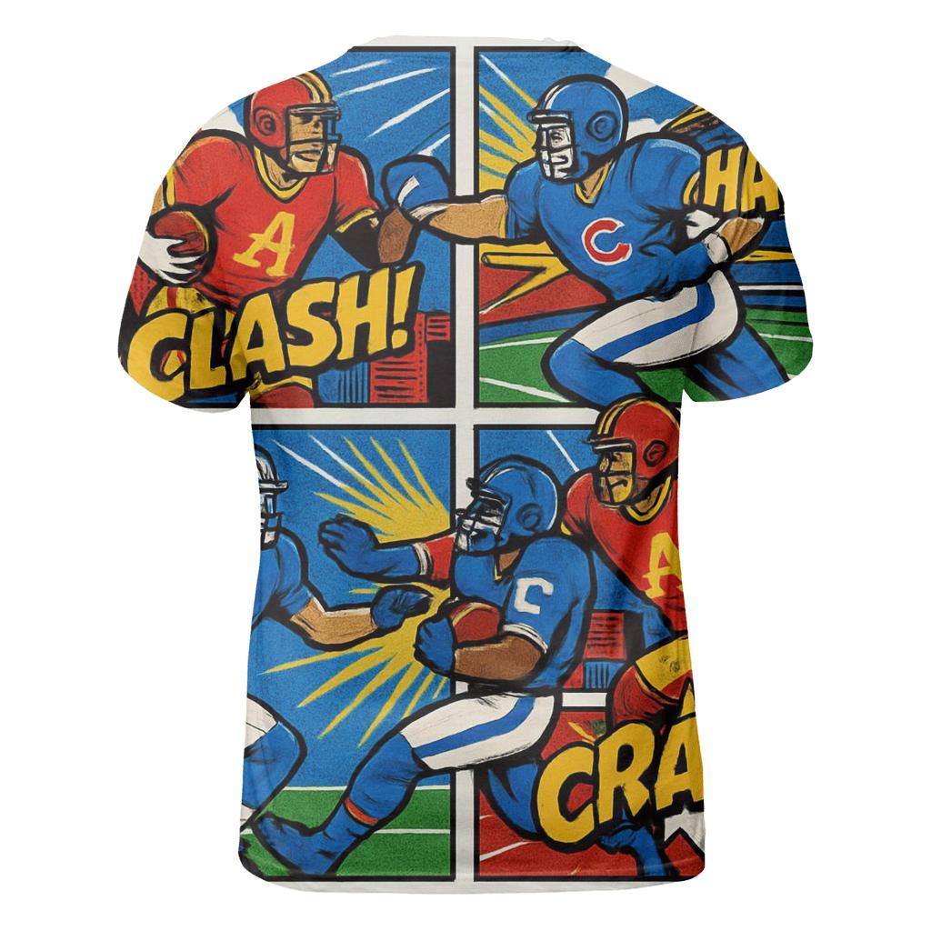 Comic Panel Rivalry artistic all-over print tops