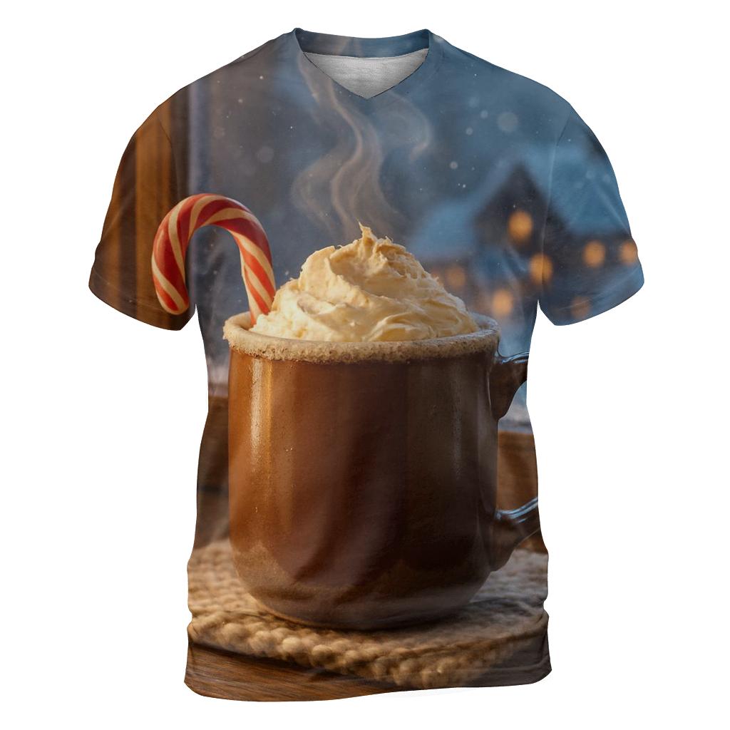 Hot Cocoa On Frosted Windowsill vibrant all-over design tees