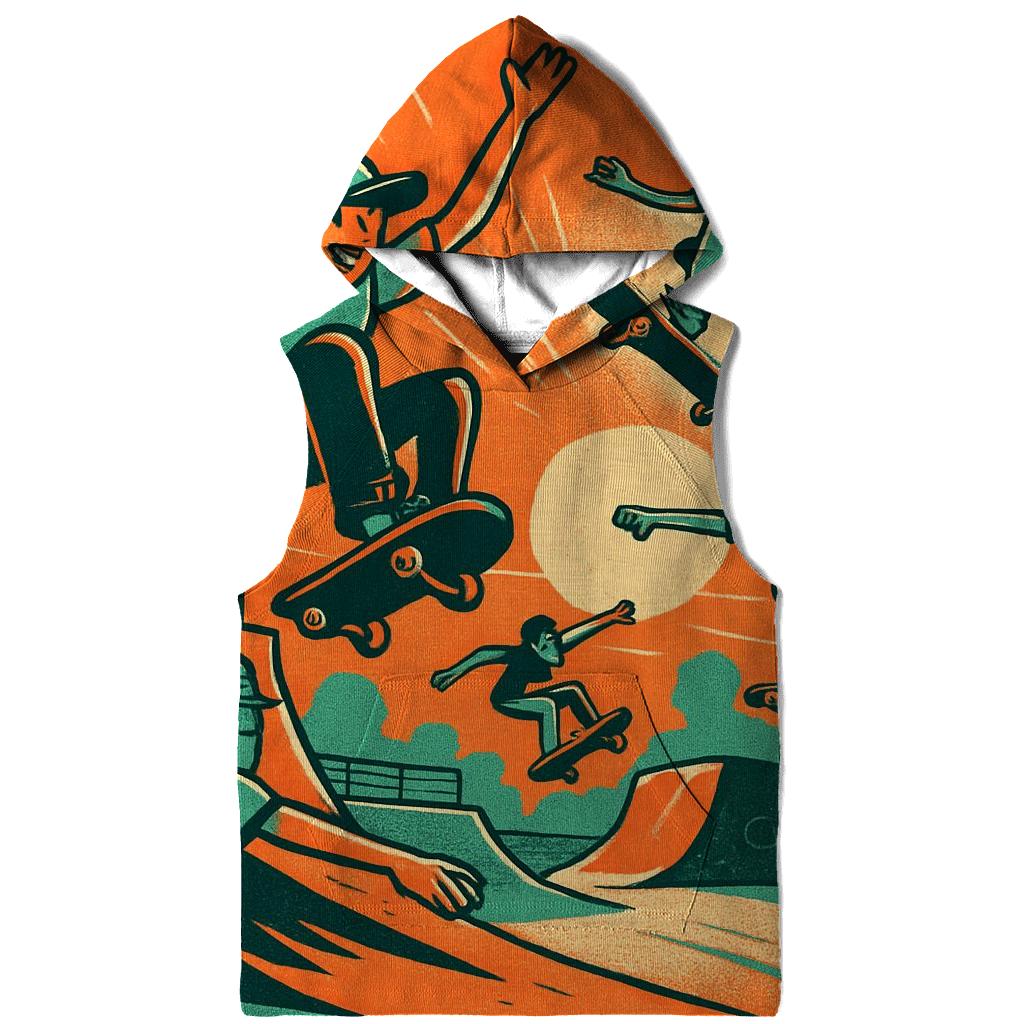 Retro Skate Park Vibes printed hoodies