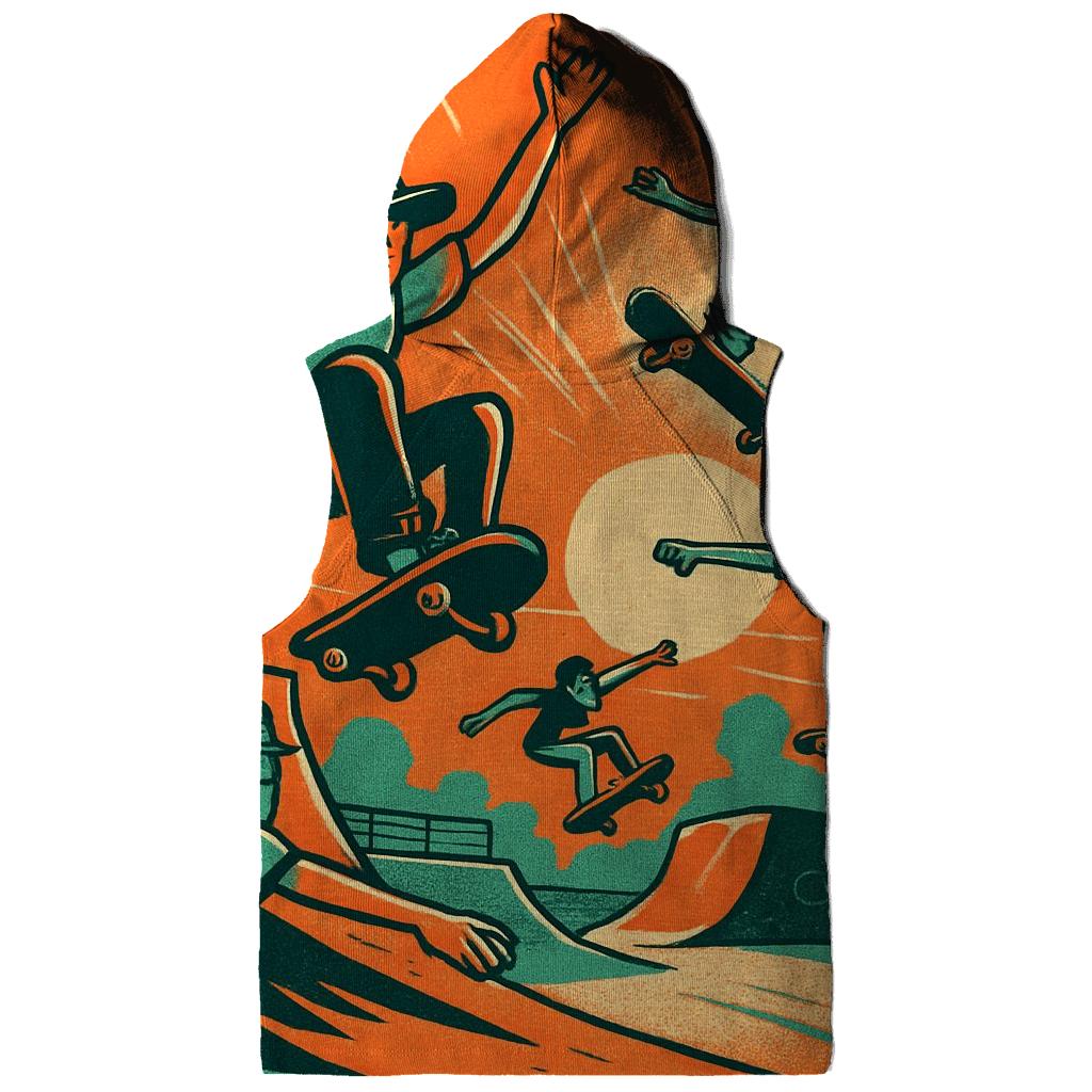 Retro Skate Park Vibes printed hoodies