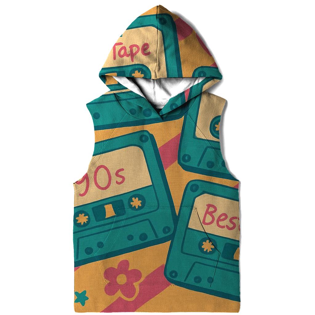 Cassette Collage embroidered hoodies