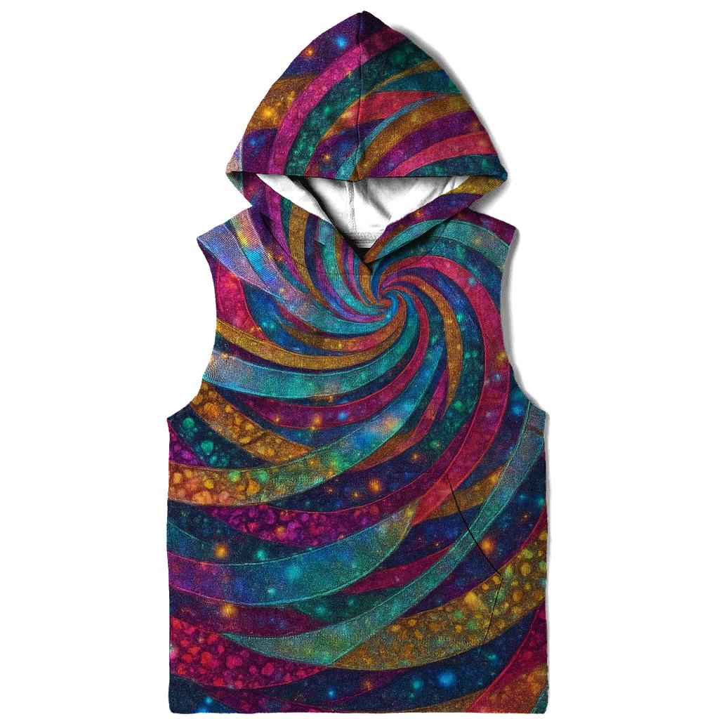 Prismatic Carnival Swirl heavyweight hoodies