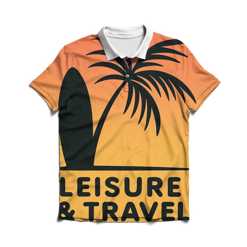Tropical Minimal Surf casual sports polo shirts