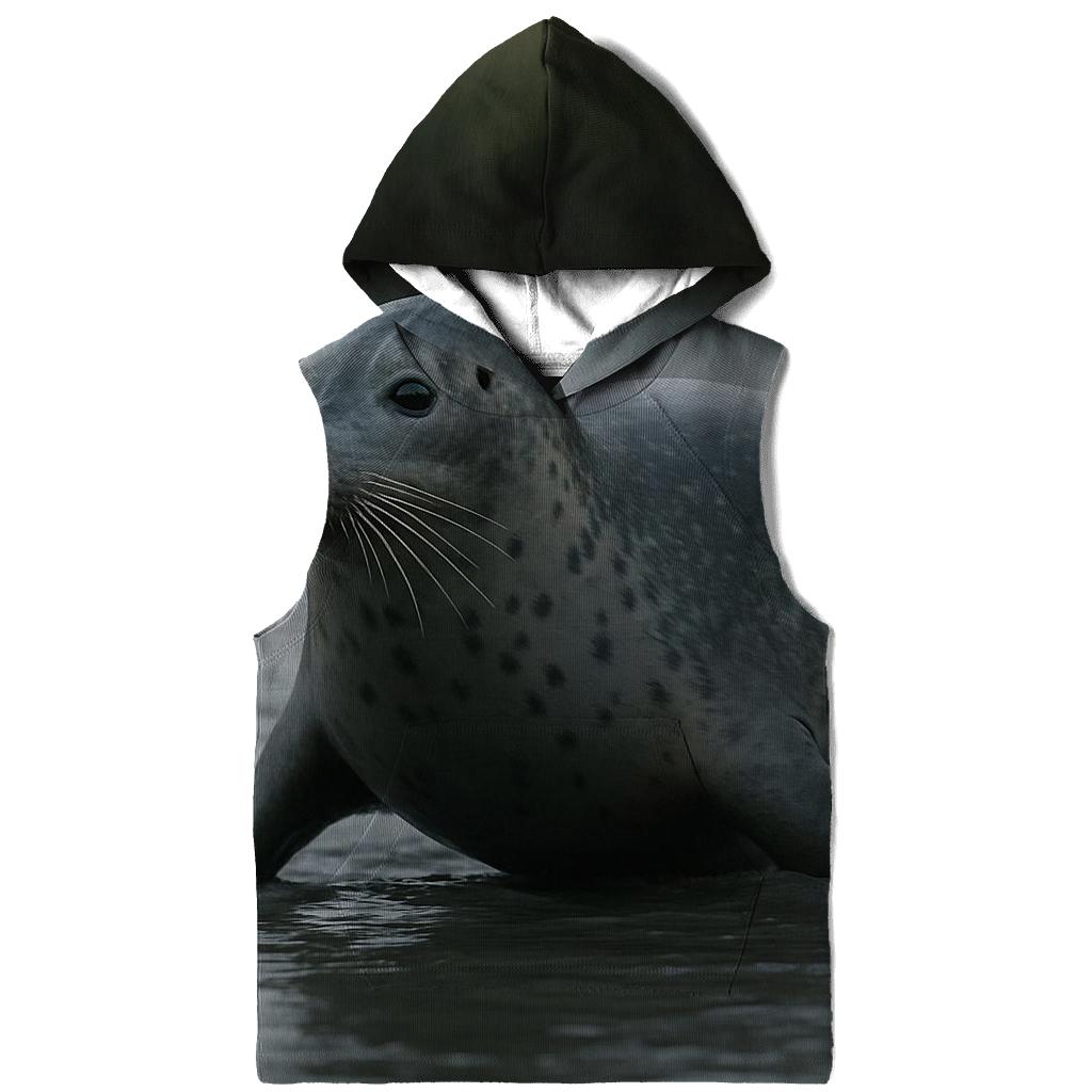 Estuary Pivot Common Seal embroidered hoodies