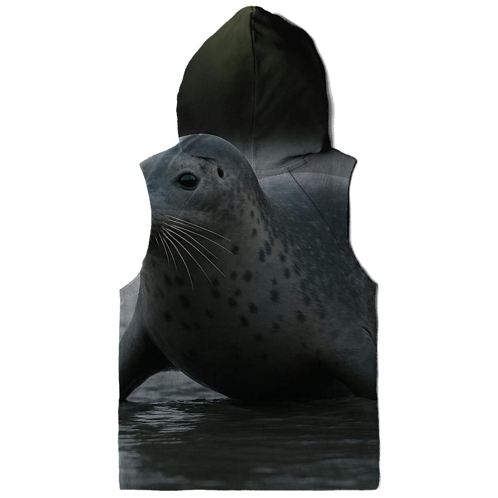 Estuary Pivot Common Seal embroidered hoodies