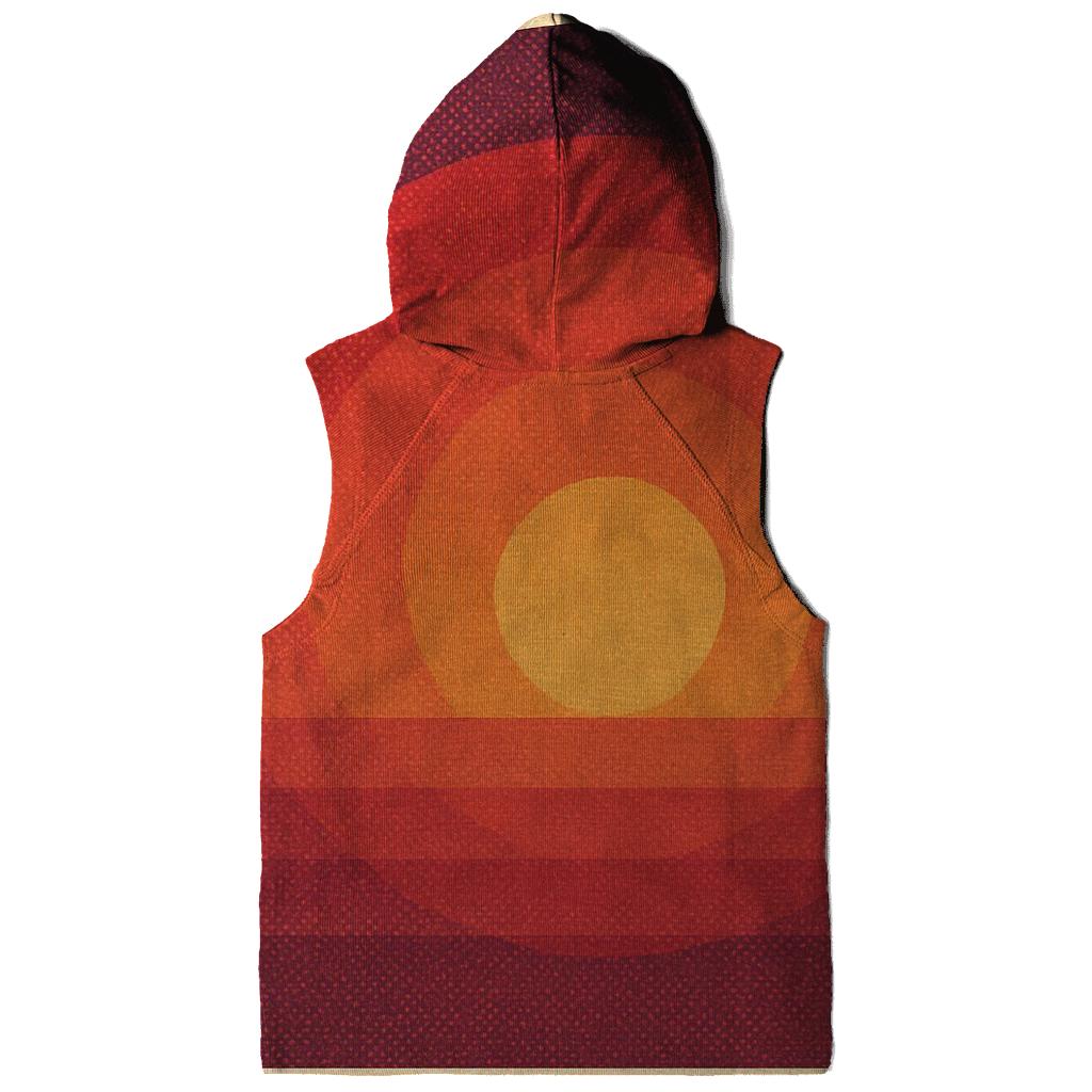 Retro Sunset Halftone pullover hoodies