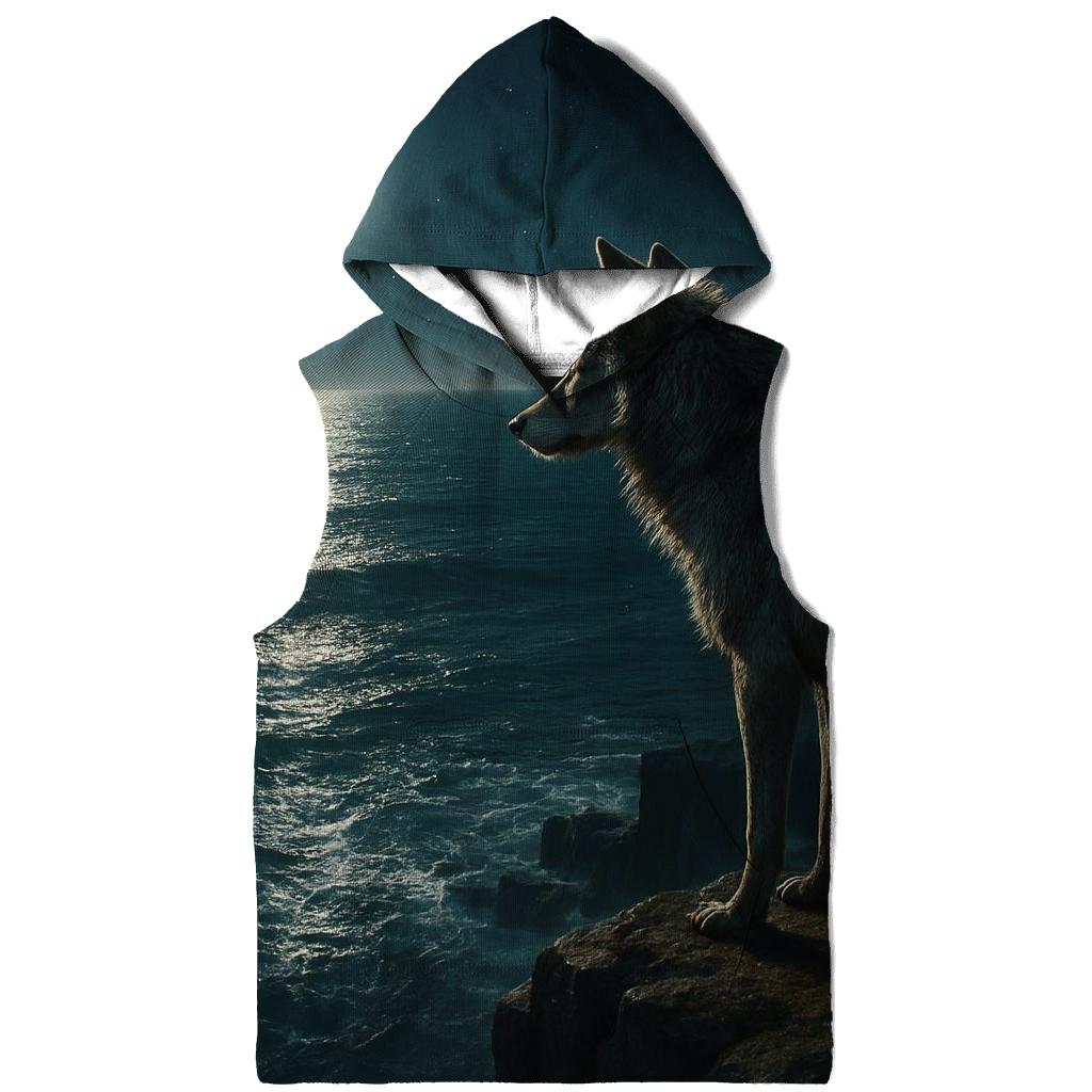 Coastal Cliff Night Watch printed hoodies