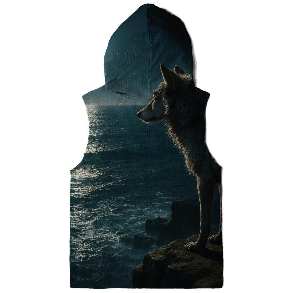 Coastal Cliff Night Watch printed hoodies