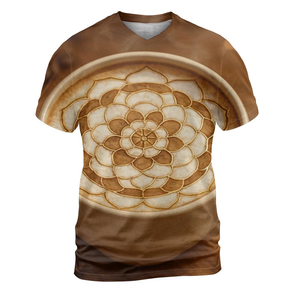 Latte Swirl Mosaic unique graphic print tees