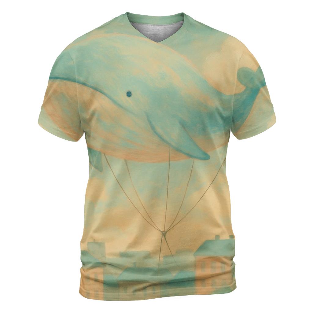 Surreal Balloon Whale artistic all-over print tops