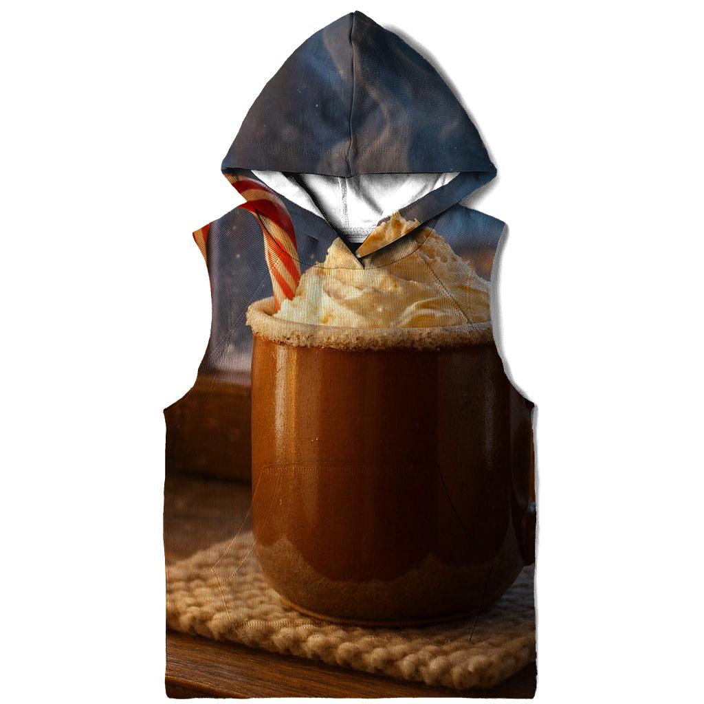 Hot Cocoa On Frosted Windowsill zip-up hoodies