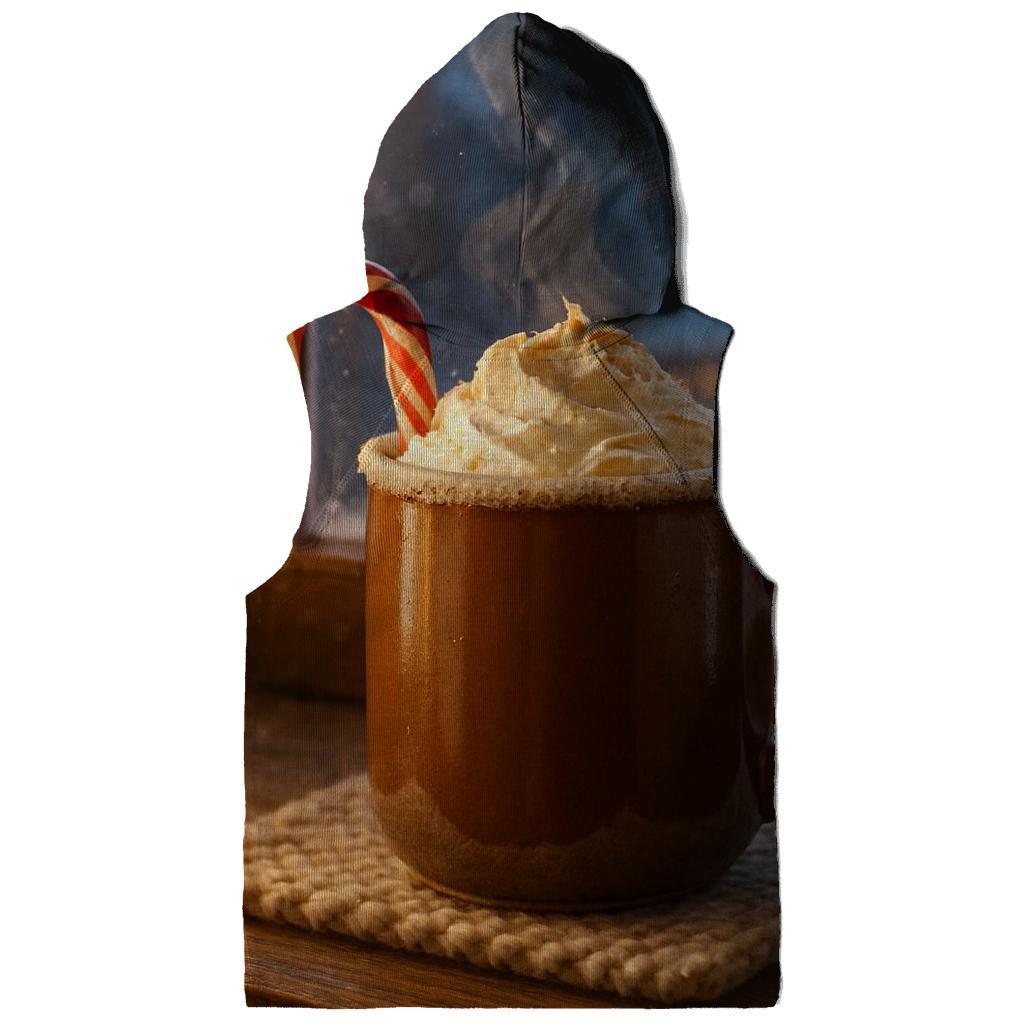 Hot Cocoa On Frosted Windowsill zip-up hoodies