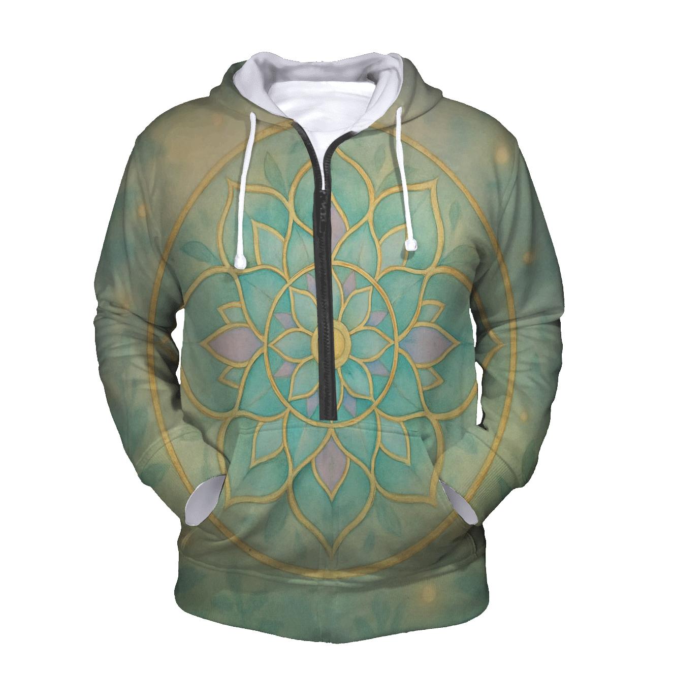 Luminous Mandala Garden lightweight hoodies