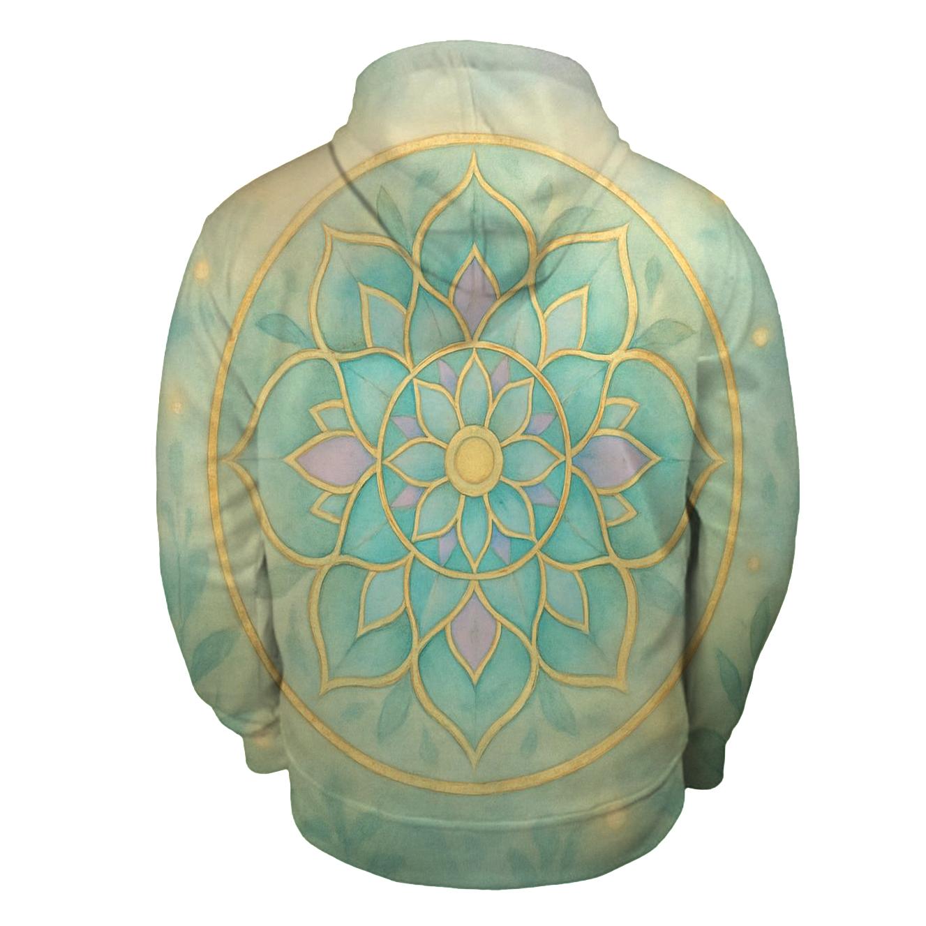 Luminous Mandala Garden lightweight hoodies