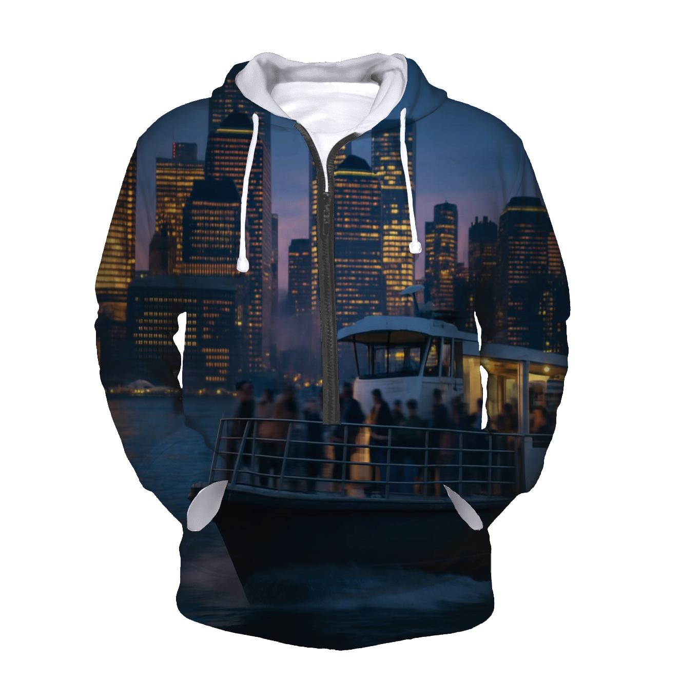 Hudson Twilight Ferry Reflection zip-up hoodies