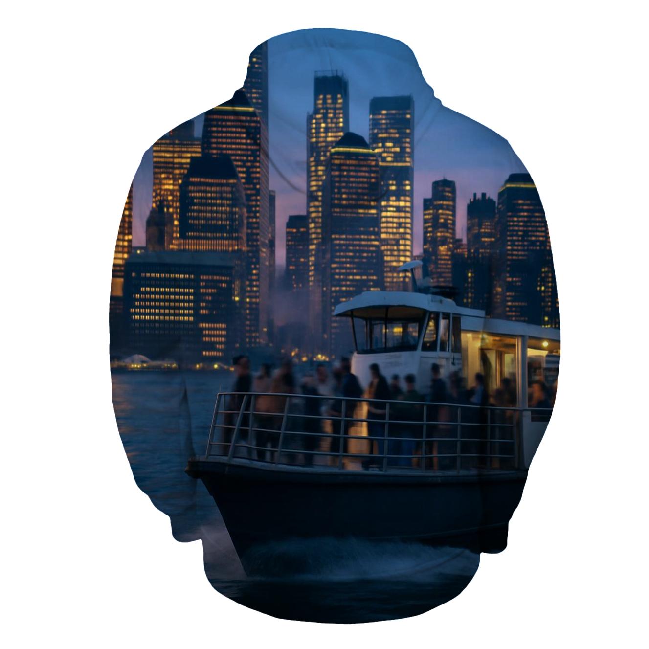 Hudson Twilight Ferry Reflection zip-up hoodies