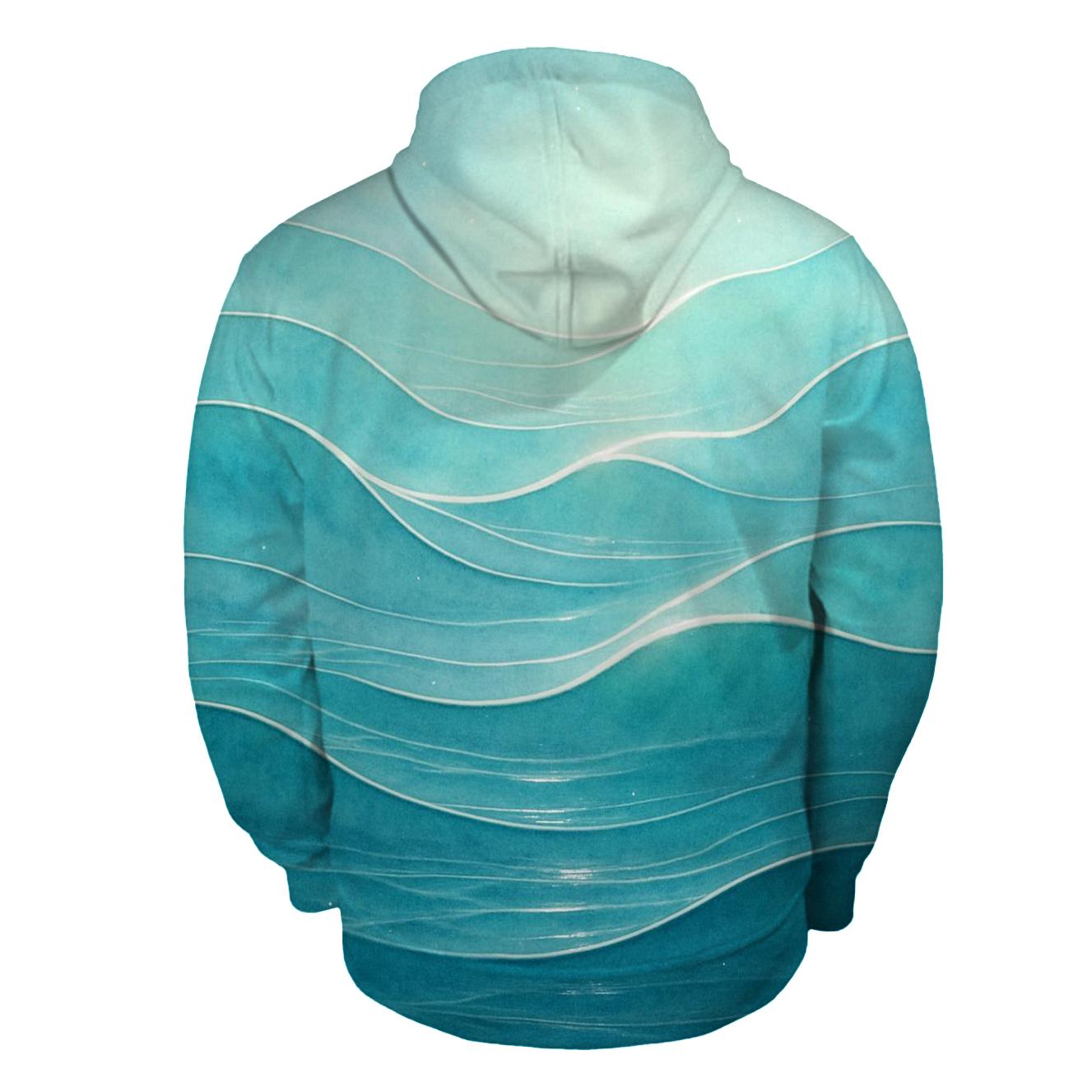 Serene Wave Of Light embroidered hoodies