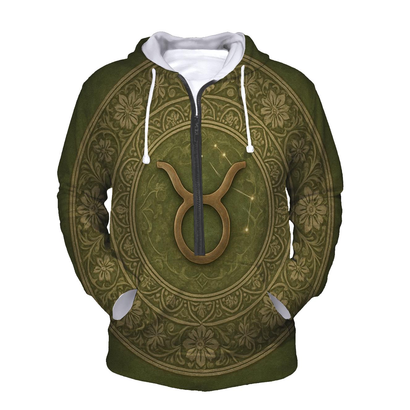 Taurus Earth Mandala Bull lightweight hoodies