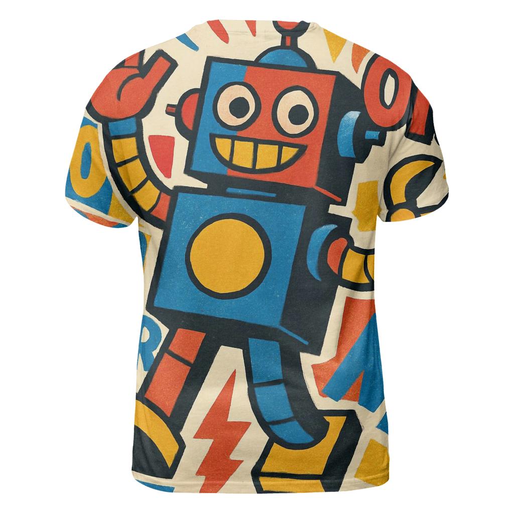 Pop Collage Robot statement graphic shirts