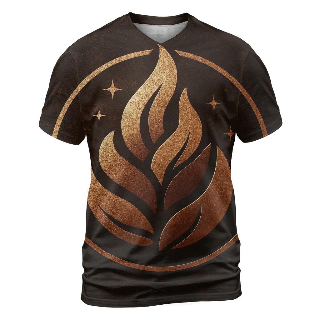 Roast Flame Emblem creative print fashion shirts