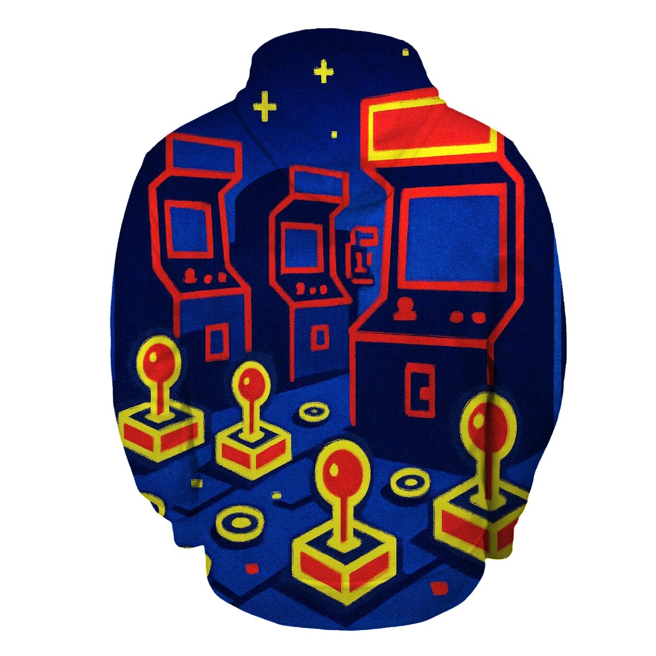 Pixel Arcade Night embroidered hoodies