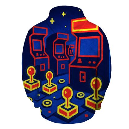 Pixel Arcade Night embroidered hoodies