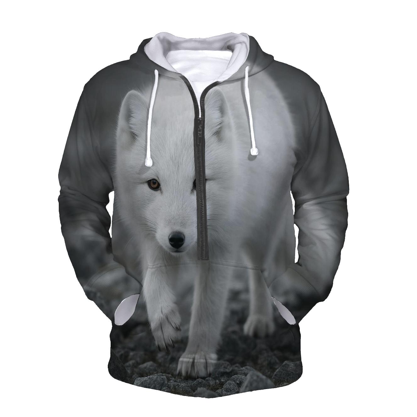 Tundra Forager Arctic Fox hoodie styles