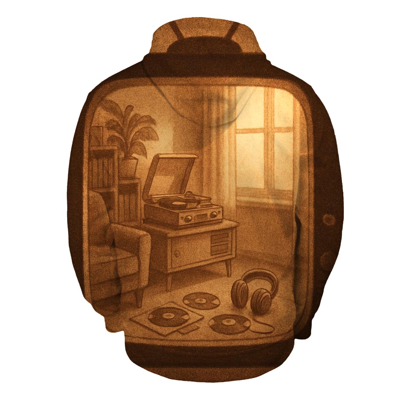 Retro TV Music Room heavyweight hoodies