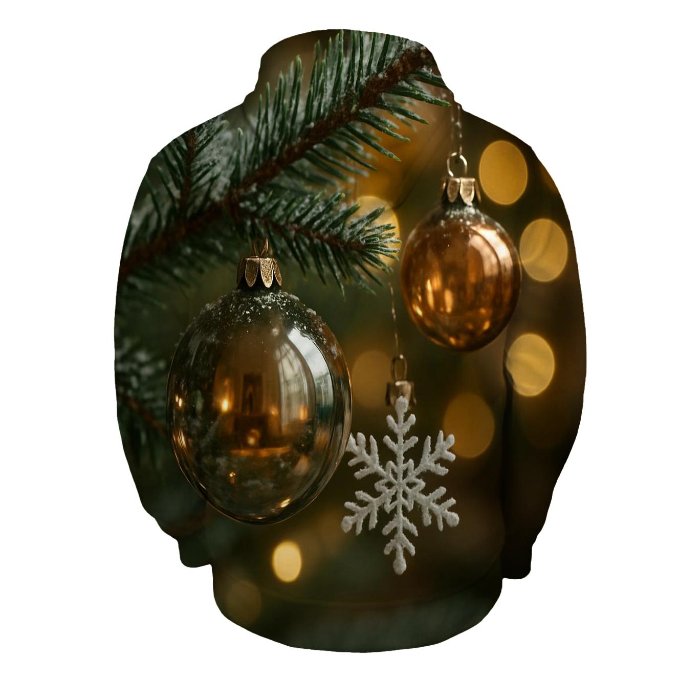 Tree Branch With Glass Baubles zip-up hoodies