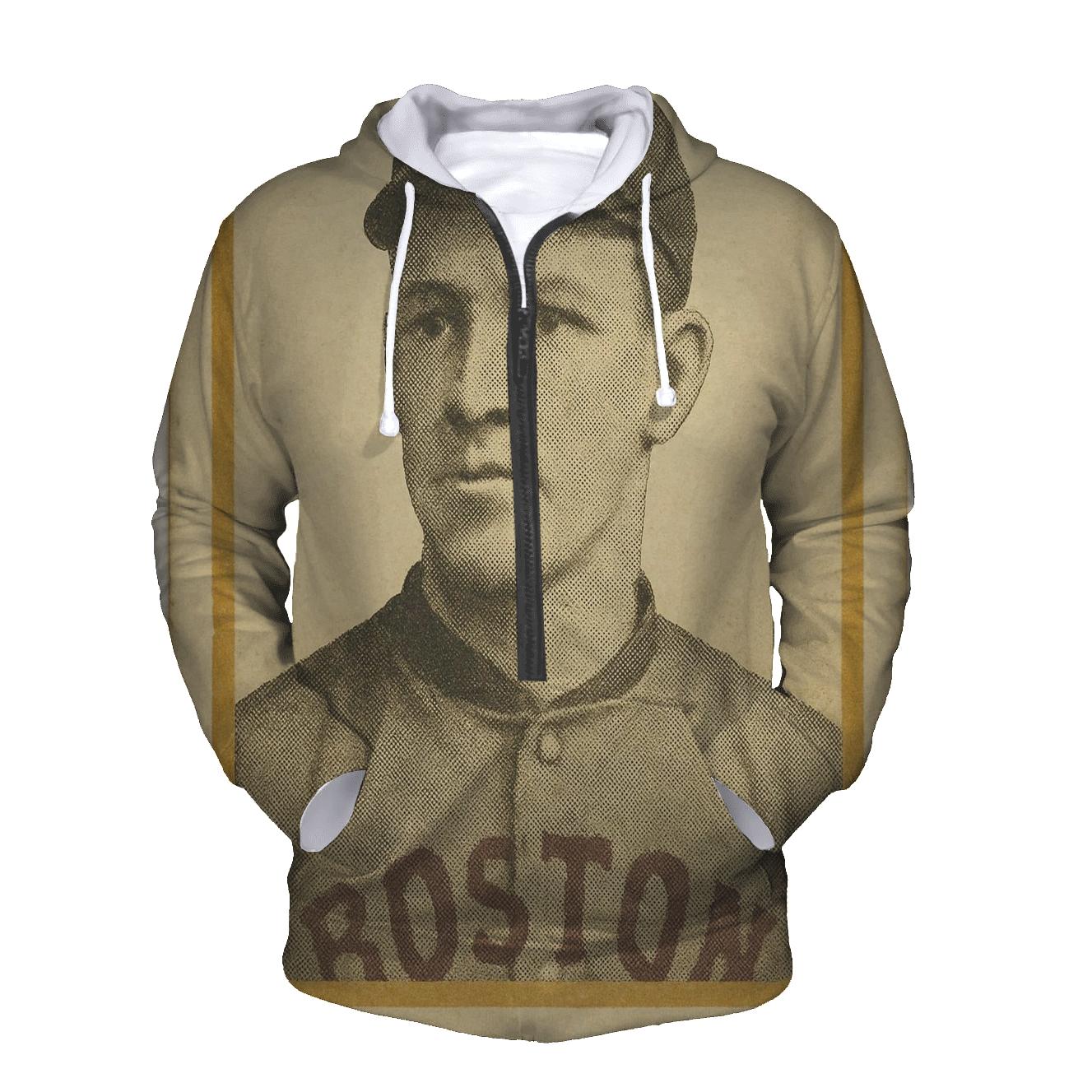 Retro Baseball Card Portrait premium hoodies