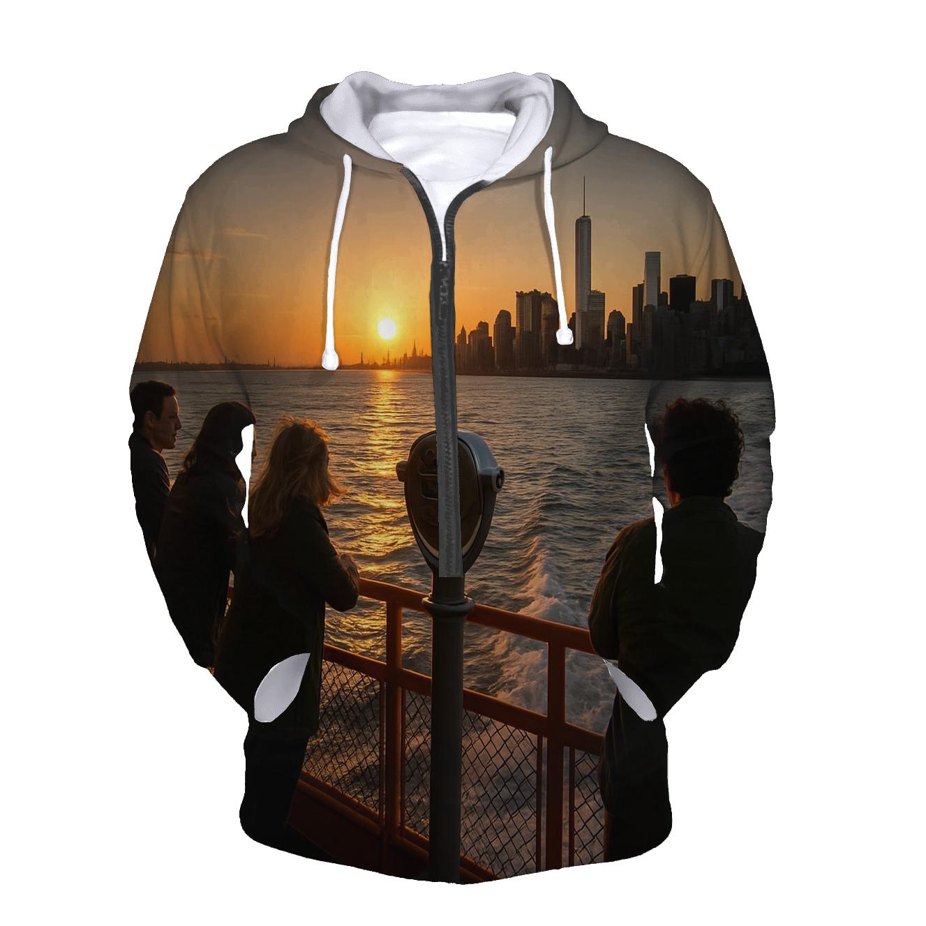 Sunset From Staten Island Ferry Deck hoodie designs
