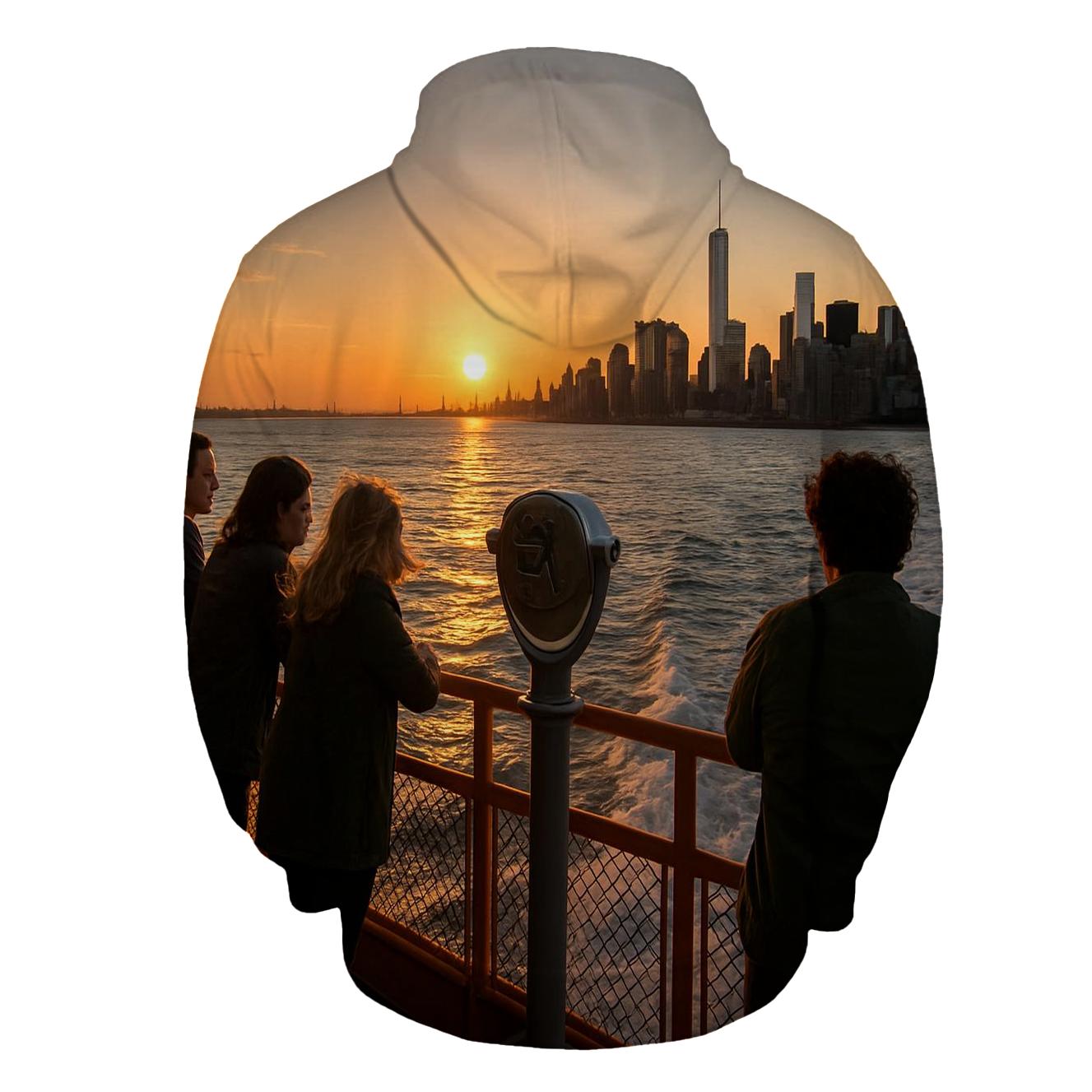Sunset From Staten Island Ferry Deck hoodie designs