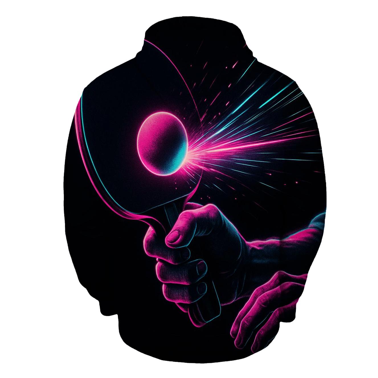 Table Tennis Neon Precision printed hoodies